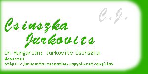 csinszka jurkovits business card